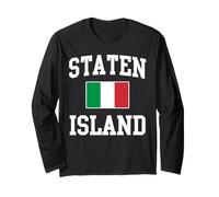 Staten Island New York Bandiera Italia Italia Italiano Maglia a Manica