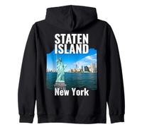 Staten Island New York City Souvenir Statua della libertà USA Felpa con Cappuccio