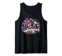 Stati Uniti 250° Anniversario Floral Freedom Patriotic Art Canotta