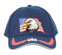 Stati Uniti Bandiera USA Paese Aquila Simbolo Regolabile Curvo Blu Navy Cappello