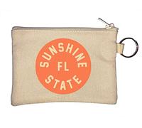 Stati Uniti FL Florida The Sunshine State Portachiavi Coin Purse Beige