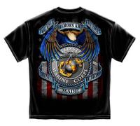 Stati Uniti Marine Corps Vero Heroes Americano USA Bandiera Aquila T Shirt MM117