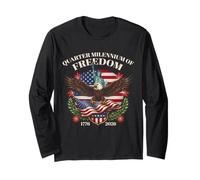 Stati Uniti Quarter Millennium Freedom Eagle Statua Bandiera Maglia a Manica