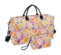 Stati Uniti Rose Bellezza Fiori Estivi Colorato Decorativo Carry on Bag Tote Bag con Cinghia Regolabile per Viaggi Impermeabile Bolsa para viajar
