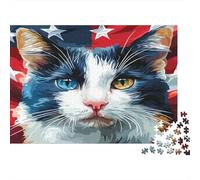 Stati Uniti Shorthair Puzzle Impossible 1000Pcs occhi bicolore Decorazione Per La Casa. Rilassamento E Intelligence Per Adulti E Ragazzi Da 14 Anni 1000pcs (75x50cm)