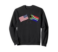 Stati Uniti Sud Africa Bandiere Incrociate Maglia Sud Africa Americana Felpa
