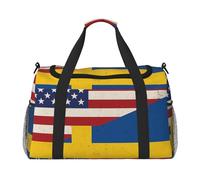 Stati Uniti & Svezia stampa elegante pieghevole Carry On Tote con cerniera impermeabile per weekend fughe borsa