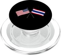 Stati Uniti Thailandia Attraversato Bandiere American Thai Unity PopSockets PopGrip per MagSafe