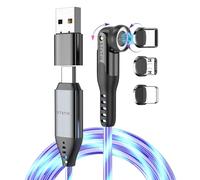 Statik 360 Pro 3FT/1M - Cavo Magnetico 3 in 1 USB-C, Micro e Apple, Adattatore USB-A, Ricarica Rapida 100W, Compatibile Tutti Dispositivi