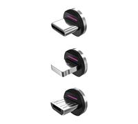 Statik Connettori Magnetici 360 Pro, Compatibili Con Cavo di Ricarica Magnetico Statik360 Pro, Set da 3: i-Product, Micro USB e USB-C