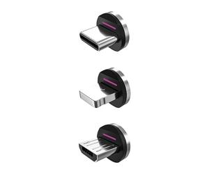 Statik Connettori Magnetici 360 Pro, Compatibili Con Cavo di Ricarica Magnetico Statik360 Pro, Set da 3: i-Product, Micro USB e USB-C