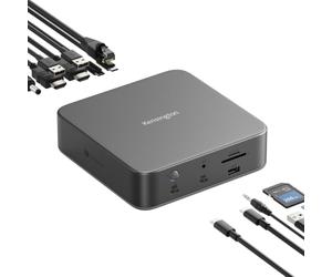 Station d'accueil Kensington SD5010T5 EQ Thunderbolt 5, triple écran 4K ou double 8K, PD 140 W, lecteurs SD/MicroSD, 2 ports Thunderbolt 5, Ethernet, USB-A 3.2 Gen 2, gris sidéral (K35231EU)
