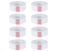 Stationery Clear Tape - 8 Rolls Adhesive Refill Set, Easy Tear Writable Tape | Wrapping Sealing Usage Office School Home Packaging Craft Supply, Transparent Strong Bonding Smooth Application Durable