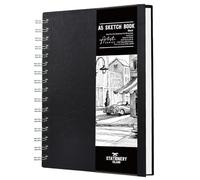 STATIONERY ISLAND Quaderno per schizzi A5 Copertina rigida, Cartuccia spessa 200 gsm Quaderno per schizzi, Blocco per schizzi A5 con rilegatura a spirale, Quaderno artistico 50 fogli / 100 pagine