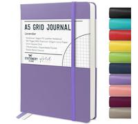 STATIONERY ISLAND Taccuino a Quadretti A5, Quaderno a Quadretti con Copertina Rigida con Carta Spessa Premium da 120 gsm, Quaderno a Griglia Viola