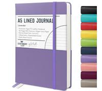 STATIONERY ISLAND Taccuino a Righe A5, Diario a Righe con Copertina Rigida con Carta Spessa Premium da 120 gsm, Taccuino con Copertina Rigida da 180 Pagine per Studiare, Pianificare, Viola