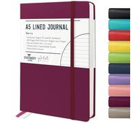 STATIONERY ISLAND Taccuino a Righe A5, Diario a Righe con Copertina Rigida con Carta Spessa Premium da 120 gsm, Taccuino a Righe con Copertina Rigida da 180 Pagine per Studiare, Pianificare, Diario