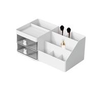 Stationery Organizer - Desktop Storage, Mullti Compartment Box, Portable Stylish Table Accessory Keeping Supplies Arranged | Drawer Style Home Office Solution for Makeup Pens Notes Tools Students