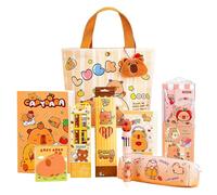 Stationery Set - ABS, portapenne Case Notes Kit, convenient to carry | Lovely Design, CapybaraAesthetic Stationery Set for Teens Boys Girls Students Kids Home Kindergarten