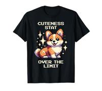Statistica di carineria Oltre Il Limite | Pixel Corgi Retro Style Maglietta