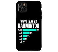 Statistiche Divertenti Scuse Why I Lose At Badminton Custodia per iPhone 11 Pro Max