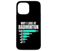 Statistiche Divertenti Scuse Why I Lose At Badminton Custodia per iPhone 13 Pro Max