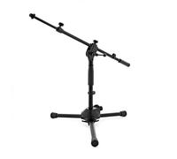 Stativo Corto con Braccio Telescopico e Base Treppiede, G4M, 3 Pezzi | Ingombro Ridotto per Fonti Sonore Basse, Costruzione in Zinco Fuso, Carico Max 2kg, Altezza 370-590mm, Confezione da 3