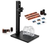 Stativo per riproduzione macro e digitalizzazione pellicole | Dotato di piastra a sgancio rapido, altezza regolabile e base da 280x240mm; per la digitalizzazione di negativi e diapositive