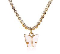 Statment Collana con Ciondolo Grande per Donna Bling Collana con Ciondolo in Cristallo con Catena da Tennis Lovely And Professional