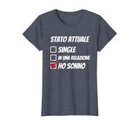 Stato Attuale Single Relazione Ho Sonno Dormire Divertente Maglietta, Donna, Pervinca, 3XL