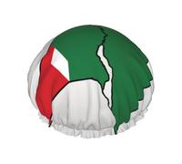Stato della Palestina Bandiera Map02 Cuffia da doccia da donna riutilizzabile grande cuffia da doccia da uomo Quickdry Cura dei capelli lunghi corti bambini bagno