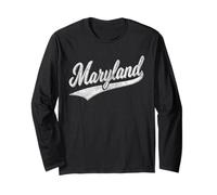 Stato di Maryland Varsity Script Sports Jersey Stile Maglia a Manica