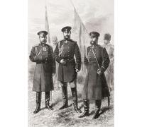 Stato maggiore dell'esercito caucasico da sinistra a destra - Principe Dmitry Ivanovich Svyatopolk-Mirsky 1825 1899. politico generale dell'esercito russo imperiale e membro della famiglia principesco