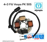 Statore Magnete Completo 4 Bobine 4+3 Fili Vespa PK 50S