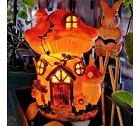 Statua a energia solare per esterni, statuetta, scultura, statua, ornamento decorativo, decorazione per Halloween, per giardino, cortile, patio, prato, balcone, sentiero, impermeabile IP65 (edificio,