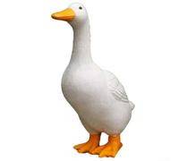 Statua a forma di anatra in resina a spruzzo, per esterni, giardino e patio, si collega alla fonte d'acqua per l'esposizione della fontana (#3)