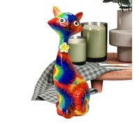 Statua a forma di gatto, in resina, decorazione per la casa, colorata da scrivania, per adolescenti, adulti, collezionisti, amanti degli animali domestici, familiari e amici