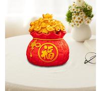 Statua a forma di sacco di soldi, salvadanaio, scultura per libreria, camera