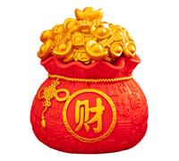 Statua a forma di sacco di soldi, salvadanaio, scultura per libreria, camera