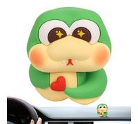 Statua a forma di serpente in stile cartone animato, simpatica decorazione per auto a forma di serpente di Capodanno, decorazione per auto, studio, ufficio
