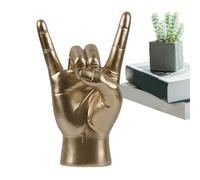 Statua a mano in rock and roll - Statua d'arte gesto, ornamento segno d'amore, scultura decorativa | Espositore simboli della pop moderno, oggetto accento mensola per la decorazione della casa