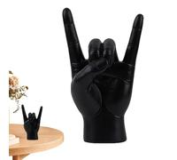 Statua a mano, scritta "Rock and Roll", scultura con gesto d'amore, moderna scultura artistica a mano, scritta "I Love You", per decorazione della casa, decorazione per scaffali, regali per la