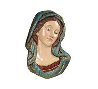 Statua a parete Volto Maria Madonna in resina da appendere cm. 28