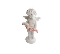 Statua Angelo in Ceramica Con Cuore Scritta Buon Natale H 15 cm