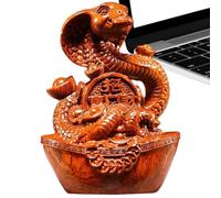 Statua 'anno del serpente, statuetta tradizionale cinese a forma di serpente, buon significato, decorazione per il capodanno cinese, per studio, camera da letto, soggiorno, area di lavoro e auto