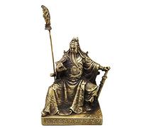 Statua Antica in Ottone del Dio della ricchezza in Ornamenti scultorei in Ottone, Ornamenti Guan Gong da Lettura in Rame Puro