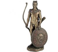 Statua Apollo dio greco della musica bronzo fuso a freddo e resina 30 cm / 11...