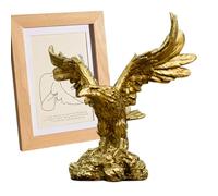 Statua 'aquila in resina - Figura di aquila fatta a mano, statuetta decorativa premium | Scultura ricca di dettagli per casa, ufficio e negozio, simbolo di e libertà