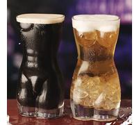 Statua Artistica - Scultura Decorativa da scrivania, Ornamenti in Vetro da Birra da 700 ml a Forma di Sexy Signorina Nuda, Divertenti Statuette in Vetro da Bar Trasparenti a Forma di Corpo, sculture