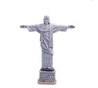 Statua Artistica - Scultura Decorativa da scrivania, Statua del Cristo Redentore, Scultura Artigianale in Resina, Edificio Storico di Rio de Janeiro, Oggetti da Collezione per la casa